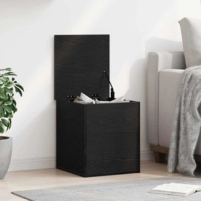 vidaXL Κουτί Αποθήκευσης Μαύρη Δρυς 40x42x46 εκ. Φτιαγμένο από Ξύλο