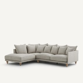 Γωνιακός καναπές από υφή βισκόζης και λινό, LAZARE