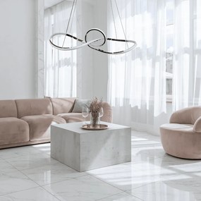 LED Κρεμαστό Φωτιστικό Marco Chrome 42W Ασημί