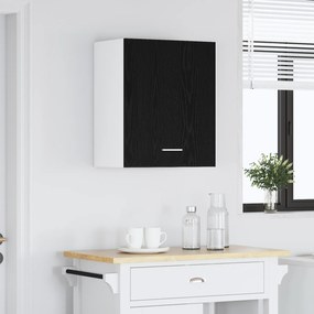 vidaXL Μαύρη Δρύινη Κρεμαστή Ντουλάπα 50x31x60 εκ., Φτιαγμένη από Ξύλο