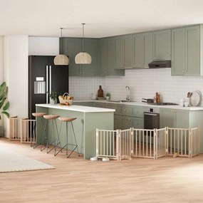 Διαχωριστικό Σκύλων/Πόρτα Πτυσσόμενο 12 Πάνελ 600εκ Ξύλο Λεύκας