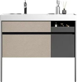 Martin Elite 100 Smoke Grey Plywood - Βαση Επιπλου με Νιπτήρα