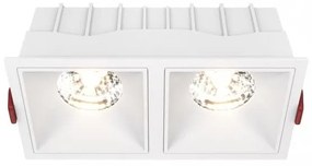 Χωνευτό Σποτ Οροφής Alfa LED 30W 3000K Διπλό Λευκό DL043-02-15W3K-D-SQ-W MAYTONI DL043-02-15W3K-SQ-W Λευκό