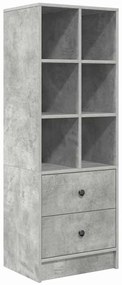 vidaXL Highboard με συρτάρι Γκρι σκυροδέματος 45.5 x 34 x 127 εκ