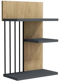 Ραφιέρα Τοίχου Nezma 835PUQ1646 40x21,4x60cm Oak-Anthracite