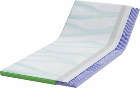 vidaXL Στρώμα επικάλυψης Λευκό και Πράσινο 90 x 190 cm Υφασμα Jacquard