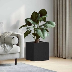 vidaXL Γλάστρα Μαύρη Οξυά 40 x 40 x 40 cm Επεξεργασμένο ξύλο