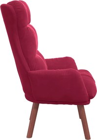 vidaXL Πολυθρόνα Κόκκινο 69 x 74 x 93 εκ. Βελούδο