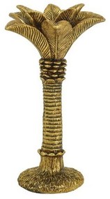 Διακοσμητικό Κηροπήγιο Palm Tree 72431 14,5x14,5x26,5cm Gold Artekko Ρητίνη