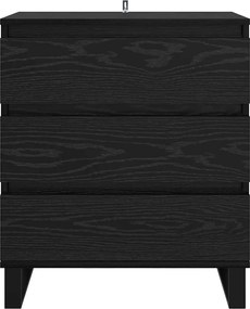 vidaXL Πλαϊνό γραφείο Μαύρη Οξυά 60 x 35 x 70 cm Επεξεργασμένο ξύλο