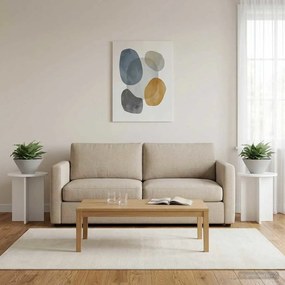 vidaXL Βάση φυτών 2 τεμ. Γυαλιστερό Λευκό 40 x 40 x 40 cm