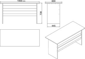 Office Furniture Set Vo13-Ob Oak
Black