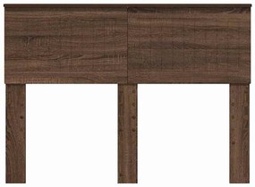 vidaXL Κεφαλάρι με κεφαλάρι Καφέ δρυς 120 cm Επεξεργασμένο ξύλο