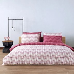 Σεντόνια Galone 05 (Σετ 3τμχ) Bordo-White Kentia Μονό 160x270cm 100% Βαμβάκι
