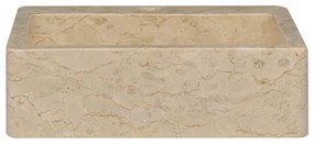 vidaXL Νιπτήρας Κρεμ 40 x 40 x 12 εκ. Μαρμάρινος