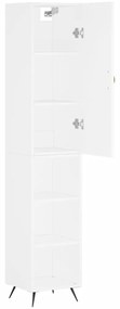 vidaXL Ντουλάπι Λευκό 34,5 x 34 x 180 εκ. από Επεξεργασμένο Ξύλο