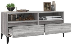 vidaXL Έπιπλο Τηλεόρασης Γκρι Sonoma 100x34,5x44,5εκ. Επεξεργ. Ξύλο
