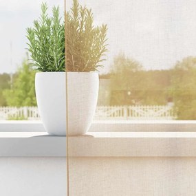 vidaXL Κουρτίνες Voile με βρόχους 2 τεμάχια Άμμος 140x175 cm