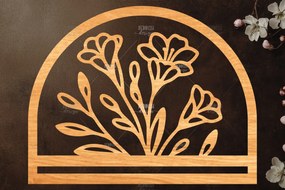 Σετ των 2 Intra απο ξύλο plywood  Χρώμα wenge 3mm-4mm πάχος - Φλοράλ Μακραμέ θήκη κοπής με λέιζερ Δίασταση 20x20 cm INTRAFABR-100170853