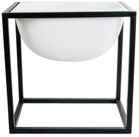 Κασπώ Δαπέδου Fiori 20754 60x40x60cm White-Black GloboStar Cement