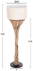 ΔΙΑΚΟΣΜΗΤΙΚΟ ΦΩΤΙΣΤΙΚΟ ΔΑΠΕΔΟΥ ALTAR HM4433 DRIFTWOOD--ΛΕΥΚΟ PVC Φ45x142Υεκ.