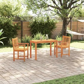 vidaXL Σετ Τραπεζαρίας 3 pcs Φυσικό ξύλο 100-200 εκ.
