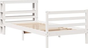 vidaXL Σκελετός Κρεβ. Χωρίς Στρώμα Λευκό 90x200 εκ Μασίφ Πεύκο