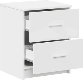 vidaXL Κομοδίνο με 2 Συρτάρια Λευκό 40x36x50 εκ.