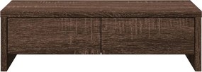 vidaXL Βάση Οθόνης με Συρτάρια Καφέ Δρυς 50x27x15 εκ. Επεξεργ. Ξύλο
