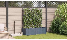 vidaXL Κηποτινάκι με Τρέλα 3 pcs Ανοιχτό γκρι 120 x 40 x 143 εκ. PP