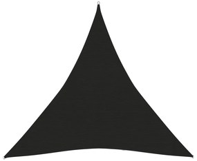vidaXL Πανί Σκίασης Μαύρο 3,6 x 3,6 x 3,6 μ. από HDPE 160 γρ./μ²