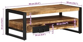 ΤΡΑΠΕΖΑΚΙ ΣΑΛΟΝΙΟΥ 90X50X36 ΕΚ. ΑΠΟ ΜΑΣΙΦ ΞΥΛΟ ΜΑΝΓΚΟ 4013557