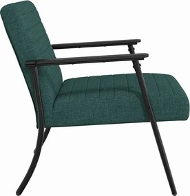 vidaXL Πολυθρόνα Σκούρο Πράσινο 59 x 75 x 78 εκ ύφασμα