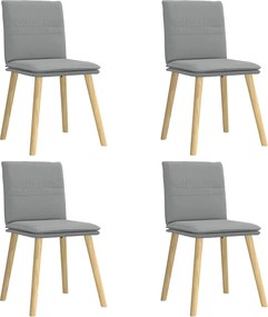 vidaXL Καρέκλες Τραπεζαρίας 4 τεμ Αν. Γκρι Υφασμάτινες