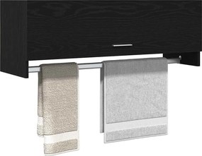 vidaXL Ντουλάπι Μαύρη Οξυά 100 x 32,5 x 35 cm Επεξεργασμένο Ξύλο