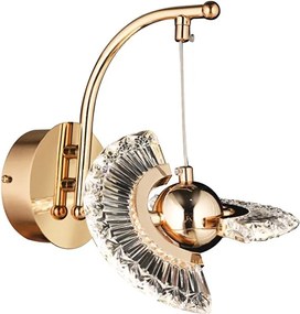 Stewehome Modern Κρυστάλλινο χρυσός Απλίκ με Περιστρεφόμενο Σχέδιο 25x18 cm
