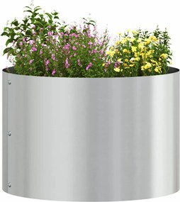 vidaXL Δακτύλιος γλάστρας Ασημί 30 x 30 x 20 cm Επικαλυμμένος Χάλυβας