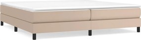 vidaXL Κρεβάτι Boxspring με Στρώμα Καπουτσίνο 200x200εκ.από Συνθ.Δέρμα