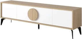 Έπιπλο τηλεόρασης Gora sapphire oak-λευκό 180x35x51εκ