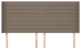 vidaXL Κεφαλάρι με Πτερύγια Taupe 183x16x118/128 εκ. Υφασμάτινο