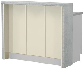 Πάγκος νησίδας Modena-Μήκος: 120 εκ.-Μπεζ-Chromix Silver