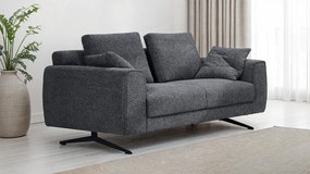 Detroit 2-Seater Sofa Dark Grey