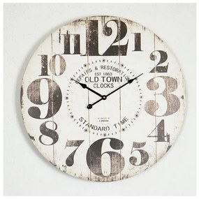 Ρολόι Τοίχου Ξύλο Εκρού-καφέ 58.2x4.3x58.2 753-13028 Estheti-753-13028-Μπεζ 753-13028