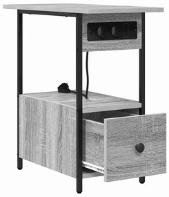 vidaXL Κομοδίνο Γκρι sonoma 60 x 30 x 61 εκ Επεξεργασμένο ξύλο