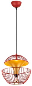Φωτιστικό Οροφής Telmander 942FLG1254 30x30x45/135cm 1xE27 40W Red-Gold Opviq