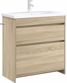 vidaXL Ντουλάπι κάτω από τον νιπτήρα Sonoma Δρυς 78,5 x 37,5 x 81 εκ