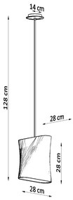 Sollux Κρεμαστό φωτιστικό Blum 1,λευκό,1xE27/60w