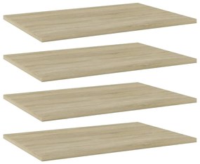 vidaXL Ράφια Βιβλιοθήκης 4 τεμ. Sonoma Δρυς 60x40x1,5 εκ. Επεξ. Ξύλο