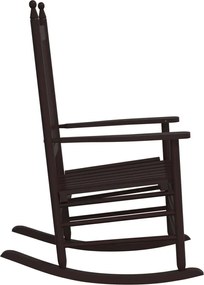 vidaXL Πολυθρόνες Κουνιστές Καμπυλωτά Καθίσματα 2Τεμ. Καφέ Μασίφ Λεύκα