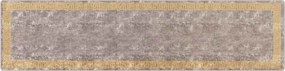 vidaXL Χαλί Runner MARSA Γκρι και Χρυσό 100 x 400 cm Πολυέστερ και PVC